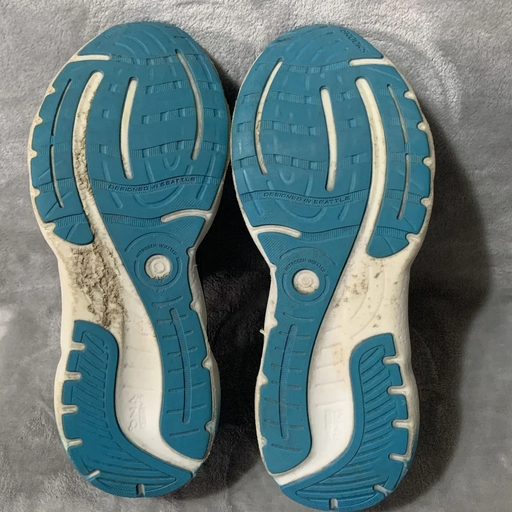 Brooks Glycerin 20 Men's Running Shoes 10 Black Blue Green Athletic Sneakers‎